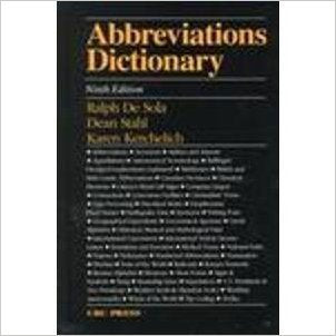 Abbreviations Dictionary, Ninth Edition (9th ed)