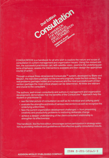 Consultation: A Handbook for Individual and Organization Development