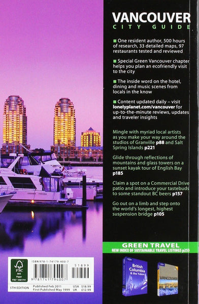 Vancouver: City Guide (Lonely Planet City Guides) (Travel Guide)