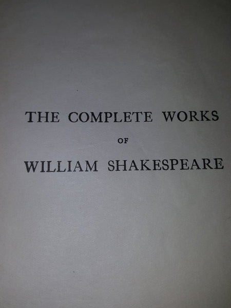 Complete works of William shakespeare 1934