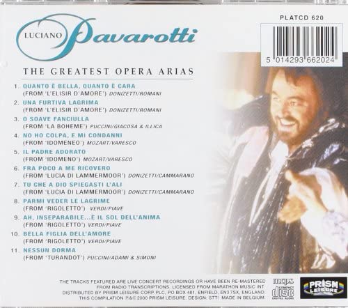 Luciano Pavarotti: Greatest Opera Arias